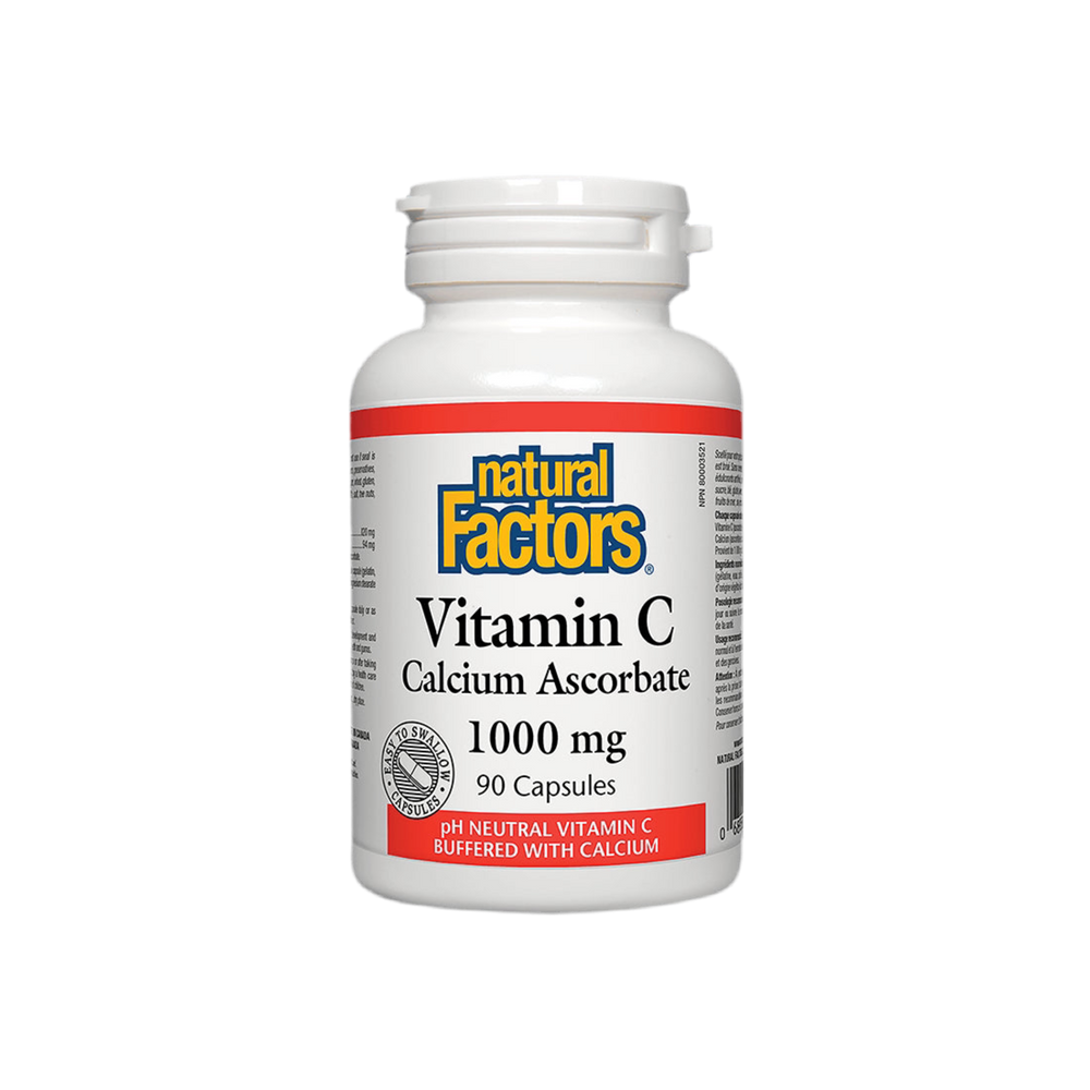Vitamin C 1000 mg | Calcium Ascorbate Caps - 90 capsules - Nutra Best Europe