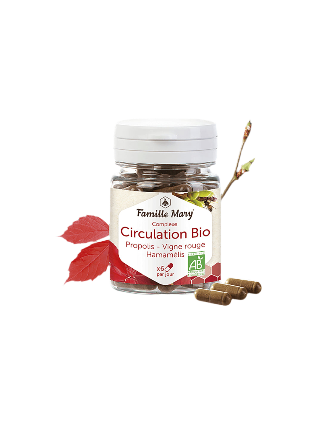 Complexe circulation bio - Bio complex to improve blood circulation in venous congestion, 60 capsules Famille Mary - Nutra Best Europe