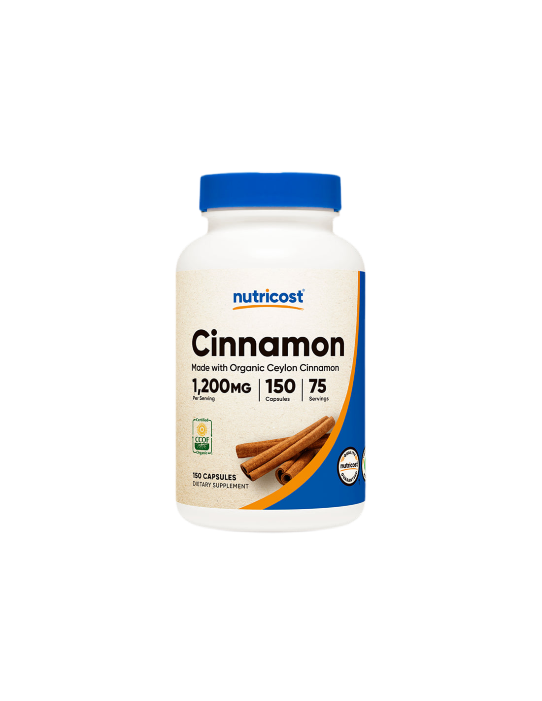 Diabetes Blood Sugar Control - Ceylon Cinnamon 150 Capsules Nutricost - Nutra Best Europe