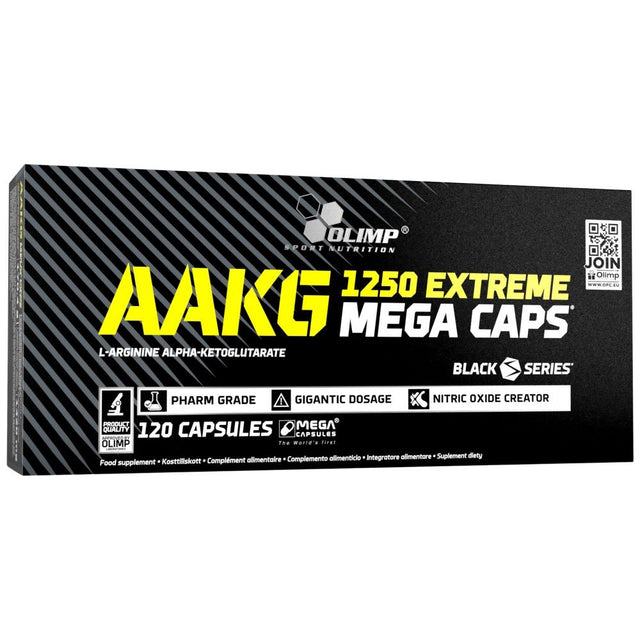 AAKG Extreme 1250 Mega Caps - 120 capsules - Nutra Best Europe