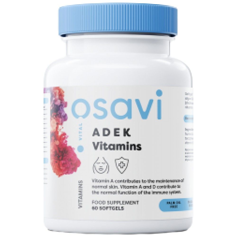 ADEK vitaminok | A + D + E + K | Quali-D® - 60 gél kapszulákkal