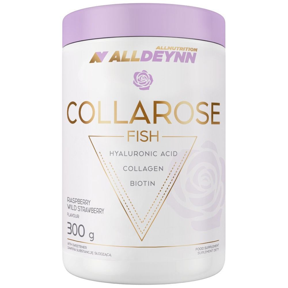 AllDeynn | CollaRose Fish - Marine Collagen with Hyaluronic Acid - 300 grams - Nutra Best Europe