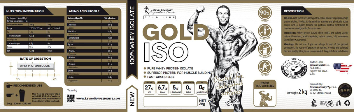 Gold Line / Gold Iso Whey 90% Old Version 2000 grams - Nutra Best Europe