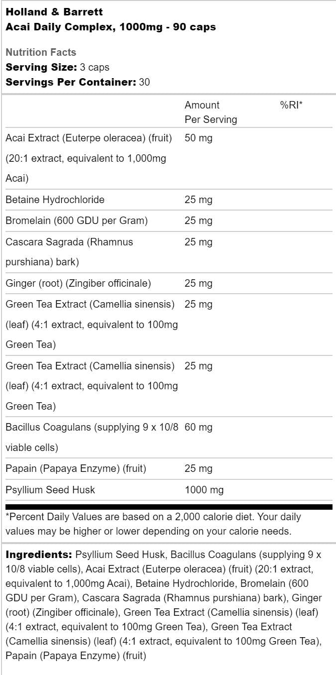Acai Daily Complex 1000 mg - 90 kapszula