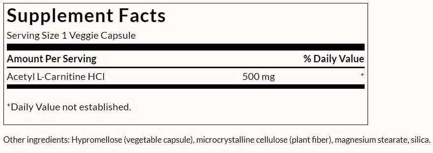 Acetil-L-karnitin 500 mg - 240 kapszula
