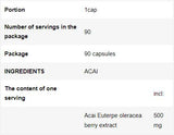Acai Berry 500 mg - 90 capsules - Nutra Best Europe