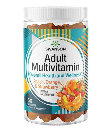 Felnőtt multivitamin gumicukor | Őszibarack, Narancs & Eper - 60 rágótabletta