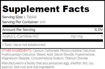 Alcar/Acetil-L-karnitin 750 mg - 100 tabletta