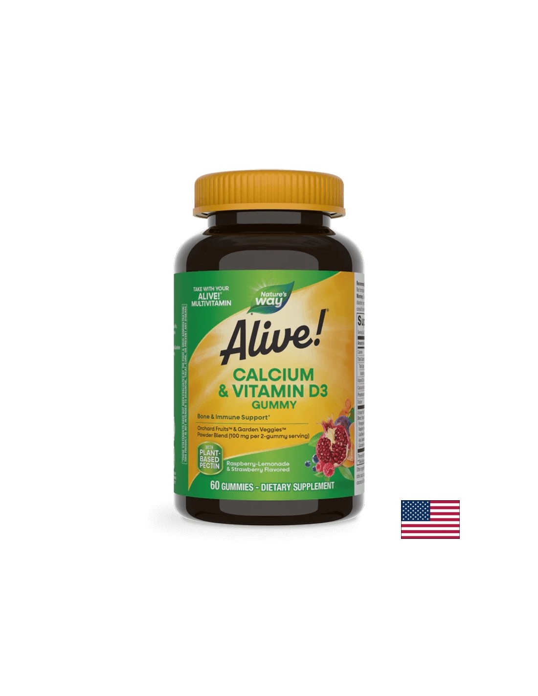 <tc>Alive</tc>! Kalcium + D3-vitamin 250 mg - 60 gumicukor