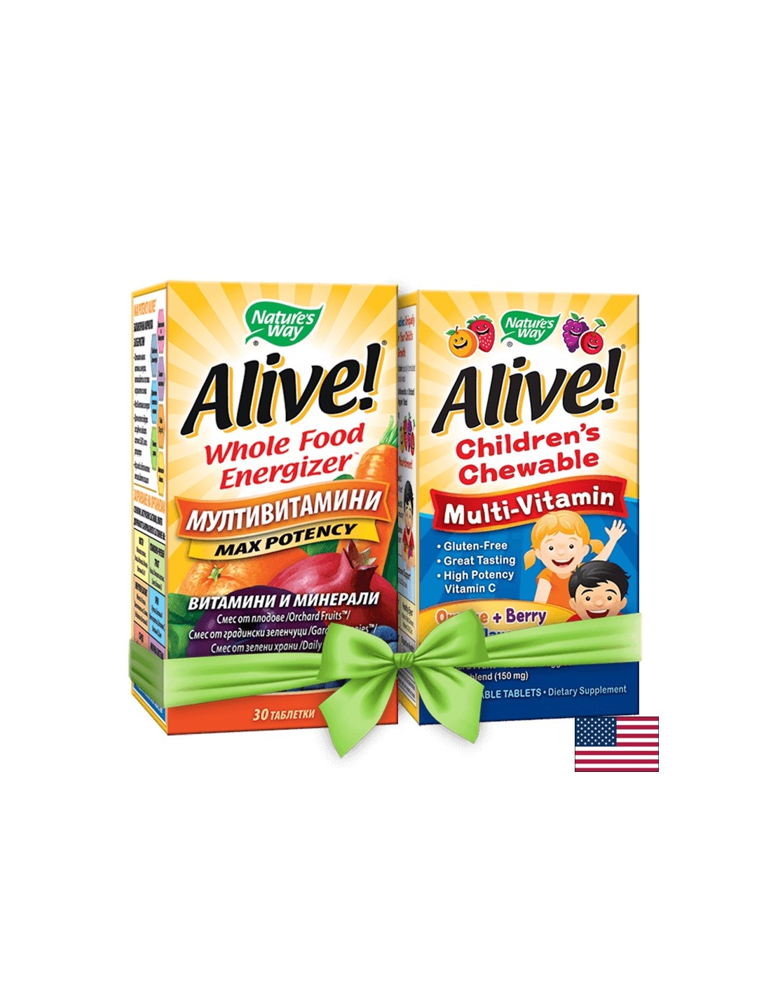 Promóciós csomag <tc>Alive</tc> multivitaminok felnőtteknek és gyermekeknek