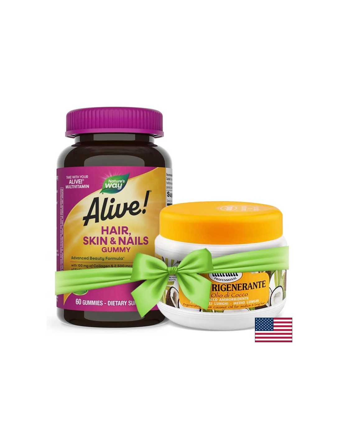 <tc>Alive</tc>! Haj, bőr és köröm prémium formula - 60 gumicukor