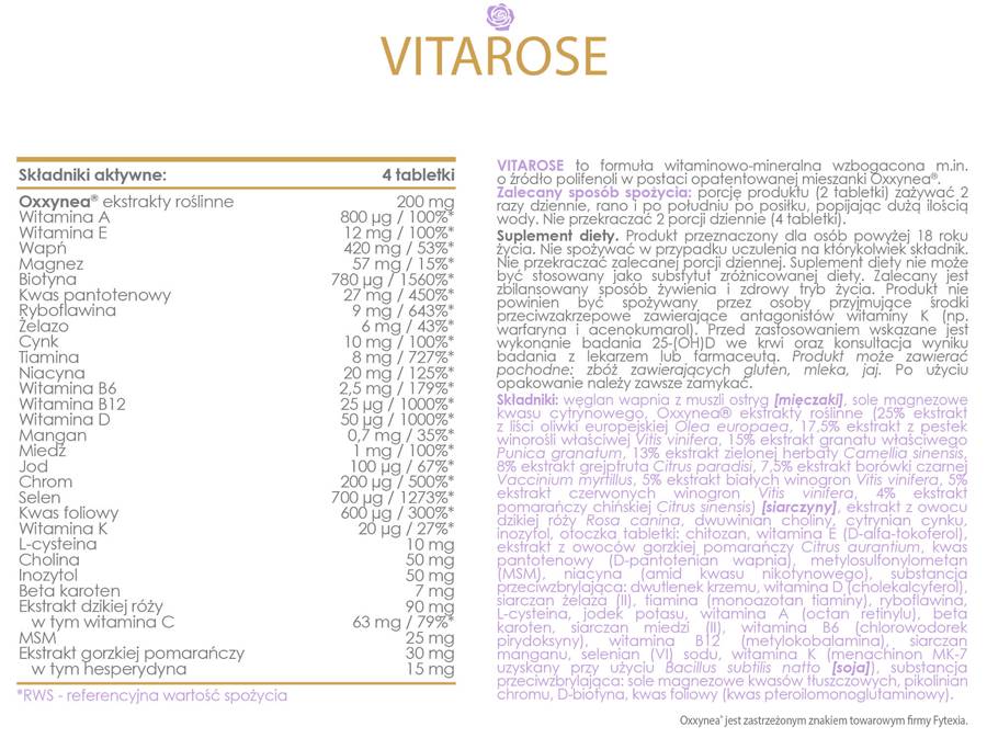 AllDeynn | VitaRose - Női Multivitaminok - 120 tabletta