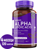 Alfa-liponsav 650 mg /120 kapszula, 120 adag/ <tc>Nutravita</tc>
