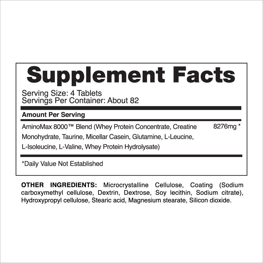 AminoMax 8000 - 325 Tablets - Nutra Best Europe