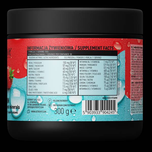Aqua Kick/Fokozott hidratálás vitaminnal&Minimum - 300 gramm