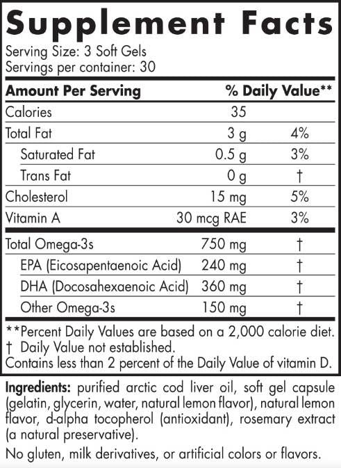 Sarkvidéki tőkehalmájolaj 750 mg - 90 gél kapszula