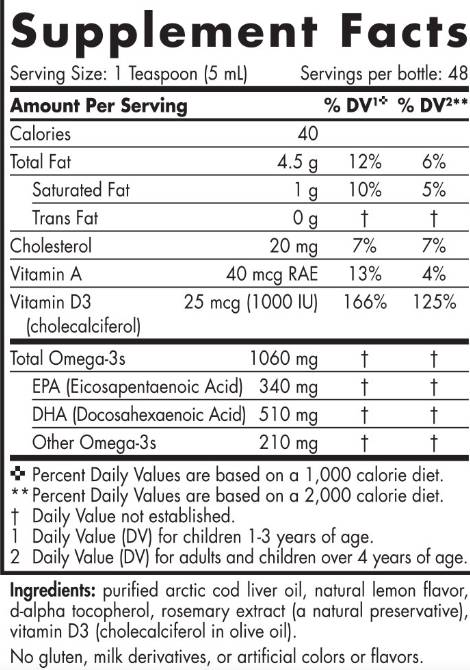 Arctic-D tőkehalmájolaj folyadék 850 mg - 237 ml