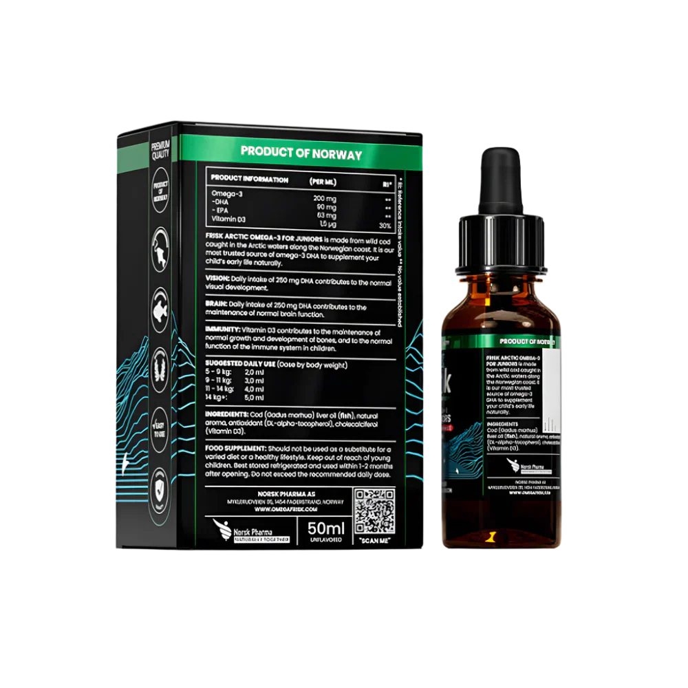 Arctic Kids – Omega-3 gyerekeknek – Vadhal Norvégiából/Citrom íz – 50 ml