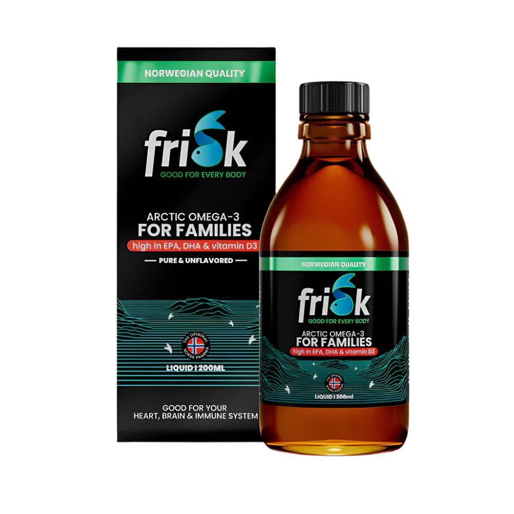 Arctic Liquid – Folyékony Omega-3 – Természetes ízű/100% vad tőkehal Norvégiából – 200 ml