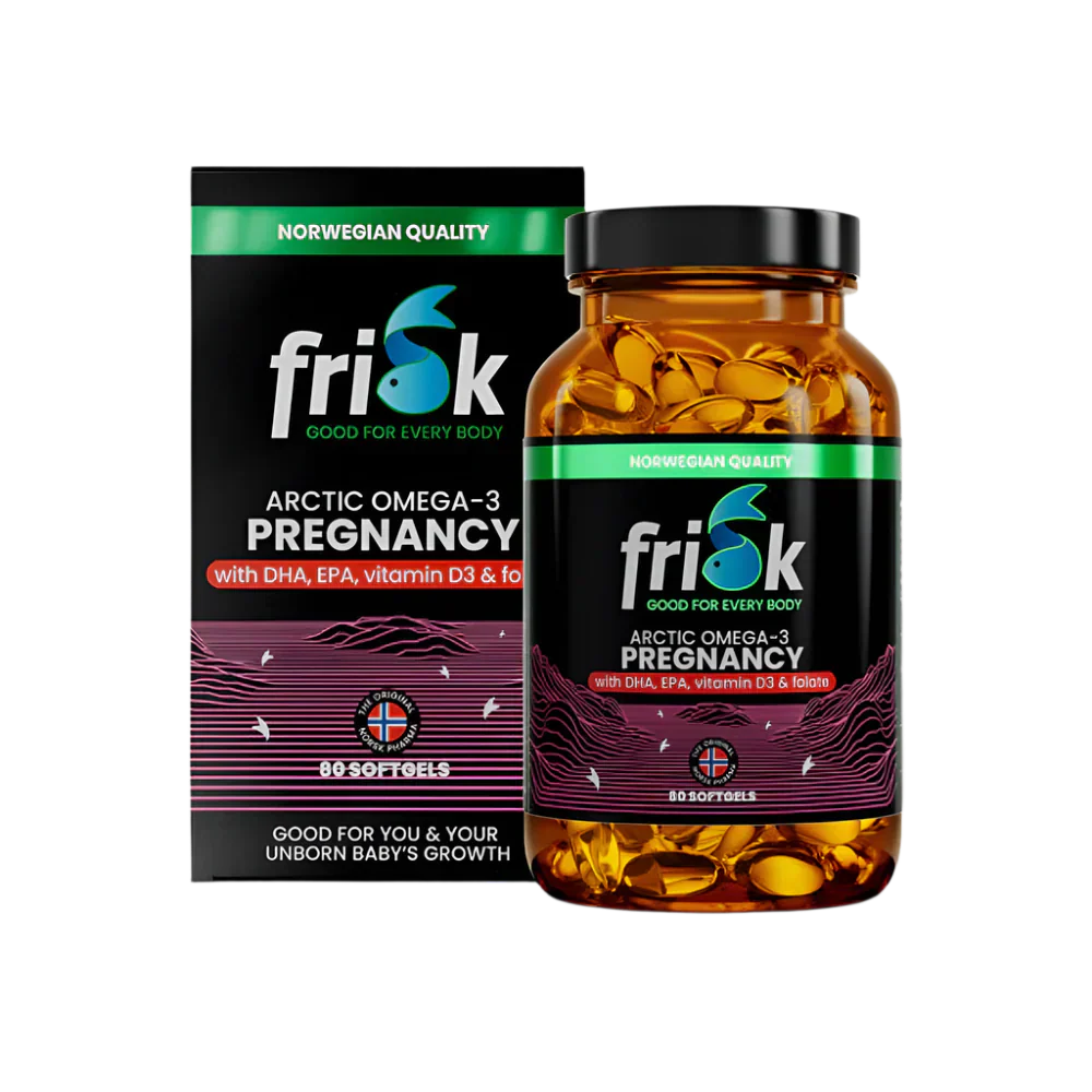 Sarkvidéki terhesség – Omega-3 terhes nőknek – 100% vad tőkehal Norvégiából – 80 kapszula