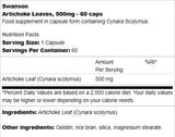Articsóka levelek 500 mg 60 kapszula