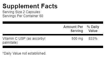 Aszkorbil-palmitát 250 mg - 120 kapszula