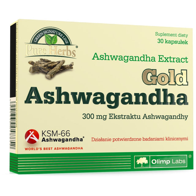 GOLD Ashwagandha KSM-66 Premium - 30 capsules - Nutra Best Europe