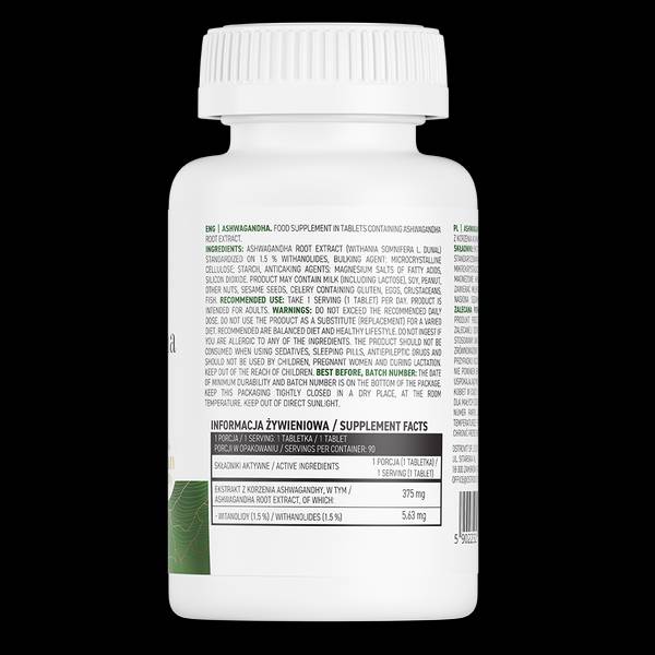 Ashwagandha kivonat 375 mg - 90 tabletta