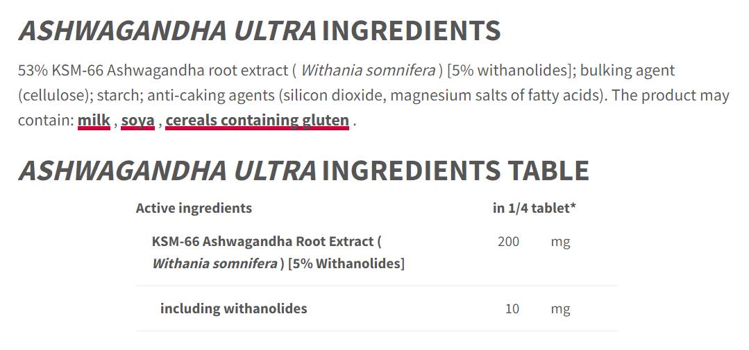 Ashwagandha Ultra 200 mg - 60 tabletta
