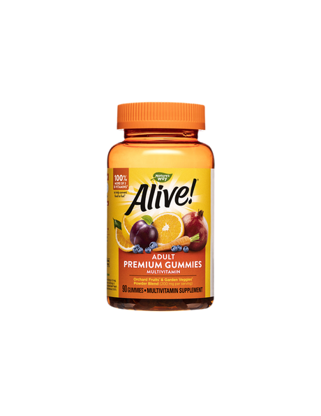 Alive! Adult Premium Gummies Multivitamin / Alive! Nature's Way Premium Multivitamin for Adults, 90 Softgels - Nutra Best Europe
