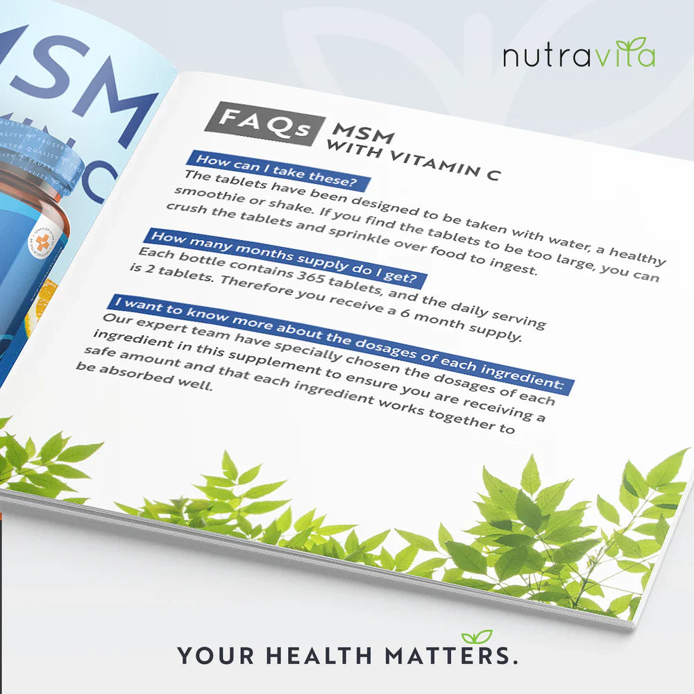 MSM 2200 mg (bones and joints) - 365 tablets - Nutra Best Europe