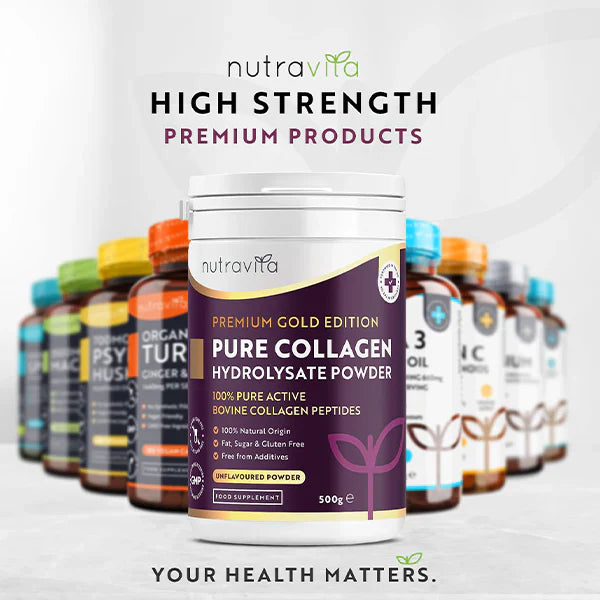 100% Pure Bovine Collagen Powder 20000 mg Peptan® 500 g, (25 / 50 doses) - Nutra Best Europe