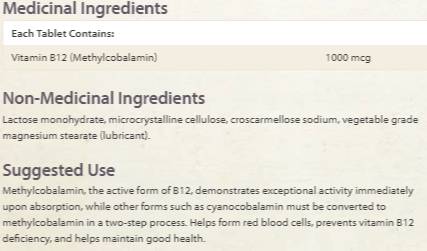 B12 metilkobalamin 1000 mcg - 210 nyelvalatti tabletta