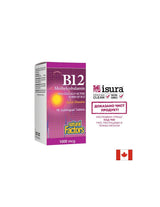 B12-metilkobalamin/ B12-vitamin (metilkobalamin) 1000 µg, 90 nyelv alatti tabletta <tc>Natural Factors</tc>
