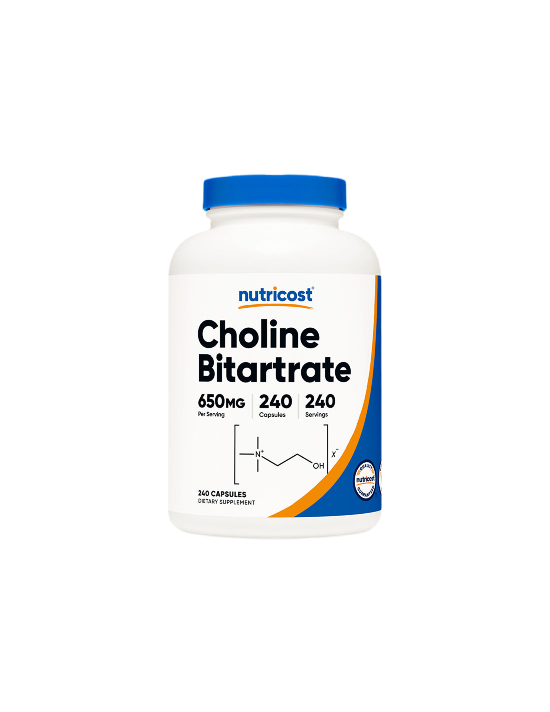 Brain Function - Choline Bitartrate (Vitamin B4), 240 Nutricost Capsules - Nutra Best Europe