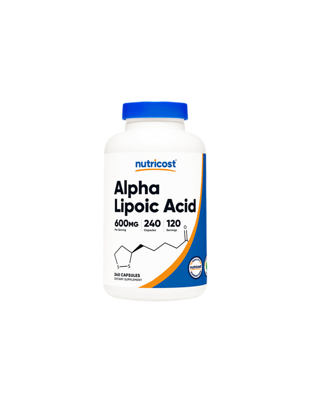 Diabetes - Alpha-Lipoic Acid, 600mg/240 Capsules Nutricost - Nutra Best Europe