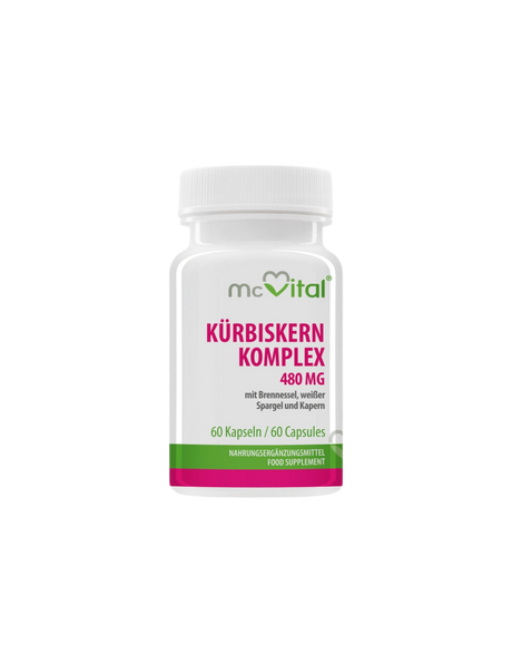 Kürbiskern Komplex / Pumpkin seed with nettles, asparagus and capers for urinary health, 60 capsules - Nutra Best Europe