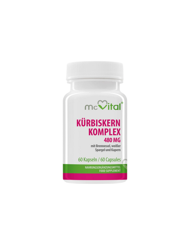 Kürbiskern Komplex / Pumpkin seed with nettles, asparagus and capers for urinary health, 60 capsules - Nutra Best Europe