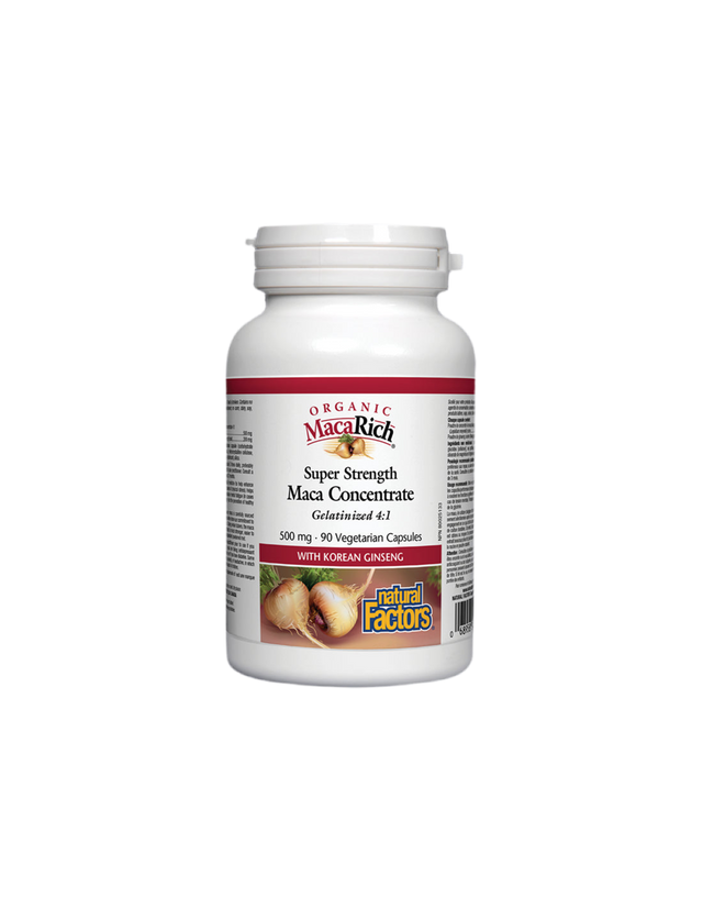 MacaRich® Organic Maca Concentrate 4:1/ Maca 500 mg x 90 capsules - Nutra Best Europe
