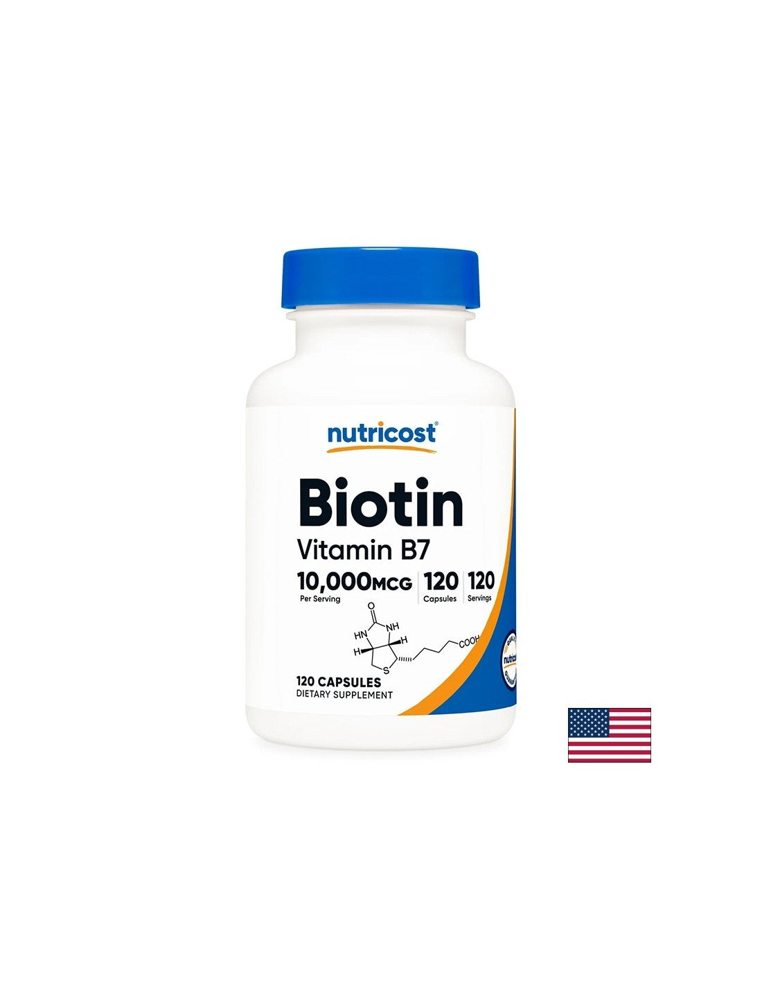Haj, bőr és köröm – Biotin (B7-vitamin), 10000 µg x 120 kapszula