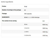 BCAA 2:1:1 1000 XtraCaps - 180 kapszula