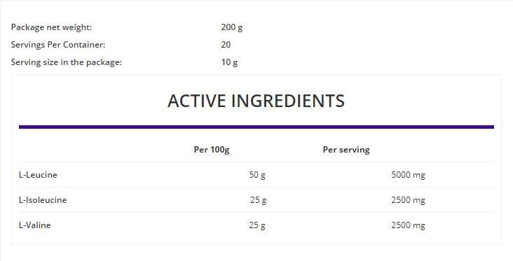 BCAA instant por - 200 gramm