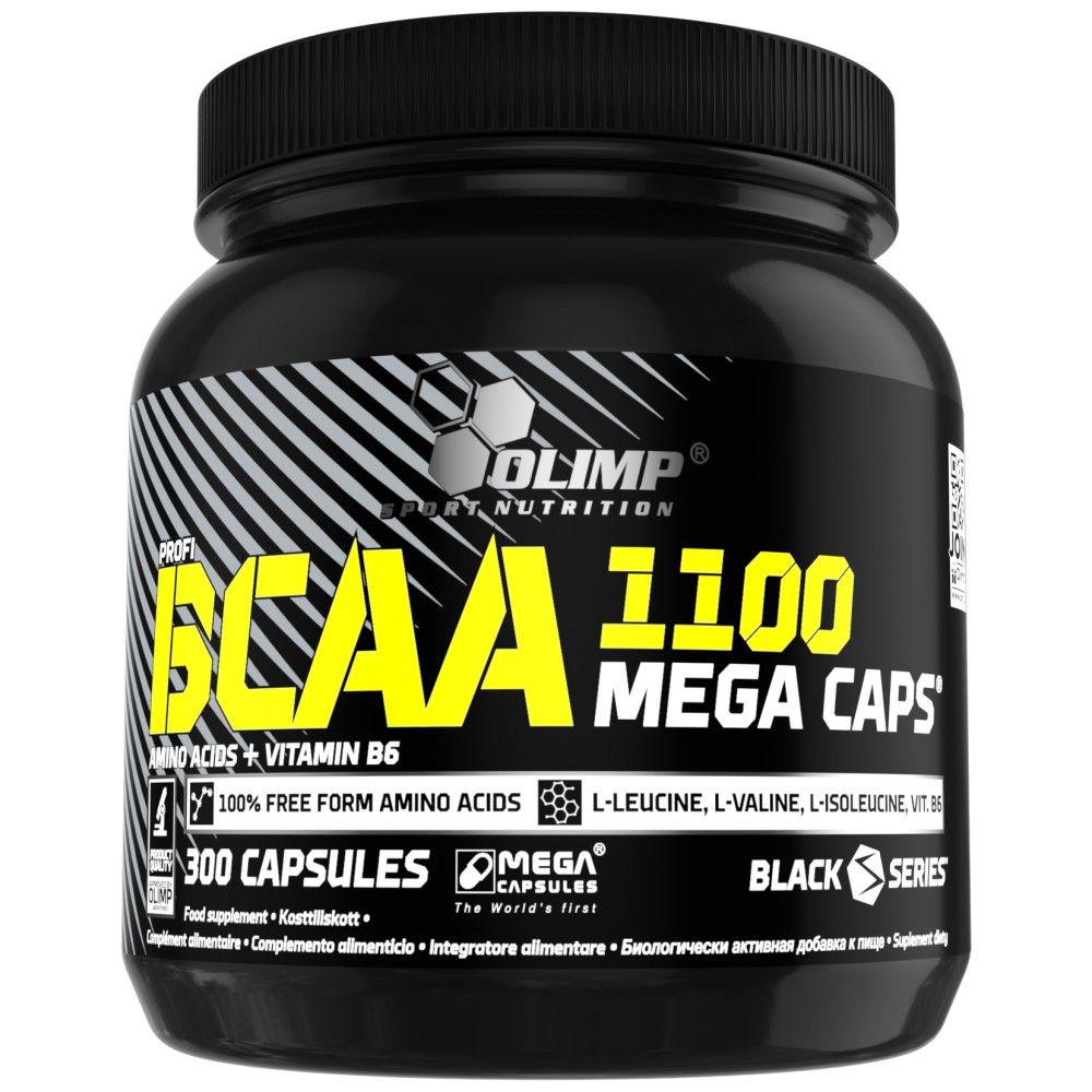 BCAA Mega Caps 1100 - 300 capsules - Nutra Best Europe