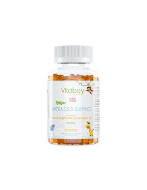 Omega 3-6-9 Gummies Kids / Omega 3-6-9 for children, 60 jelly tablets with orange flavor - Nutra Best Europe