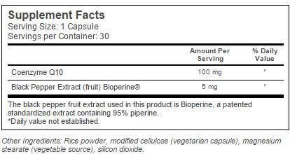 BEST CoQ10 Bioperine-nel 100 mg - 120 kapszula