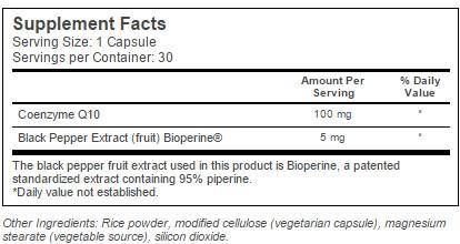 BEST CoQ10 Bioperine-nel 100 mg - 60 kapszula