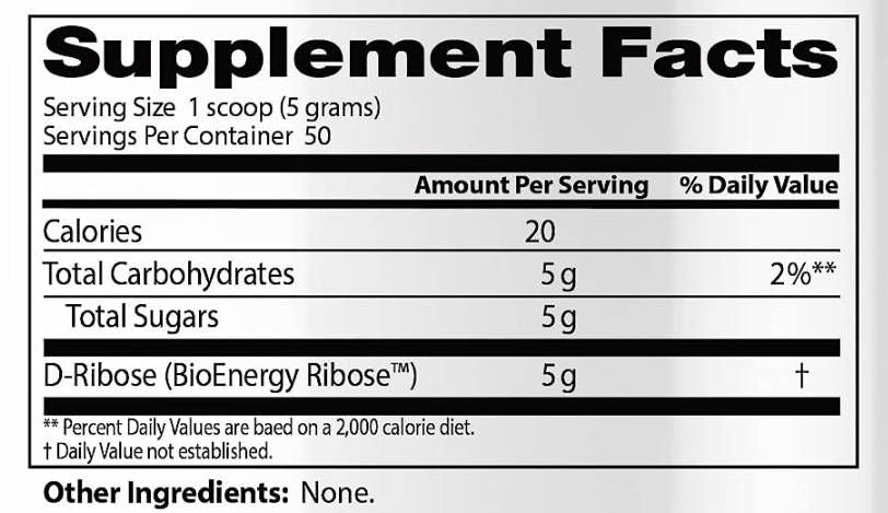 LEGJOBB D-Ribose por - 250 gramm