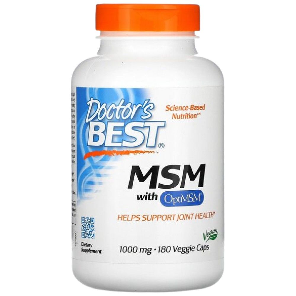 LEGJOBB vegán MSM 1000 mg | OptiMSM-mel - 180 kapszula
