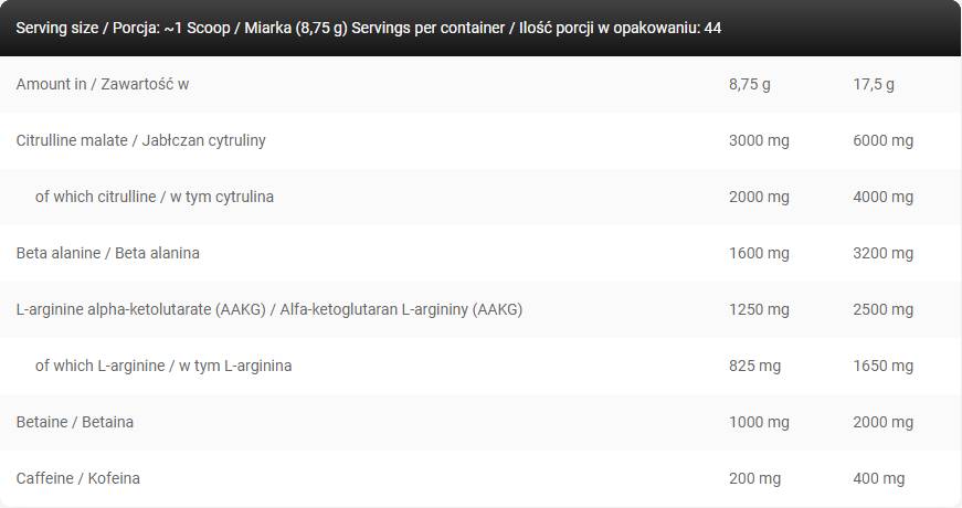 Gold Line / Maryland Muscle Machine / Pre-Workout - 385 grams - Nutra Best Europe