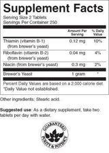 Brewer's Yeast 500 mg 500 Tablets - Nutra Best Europe